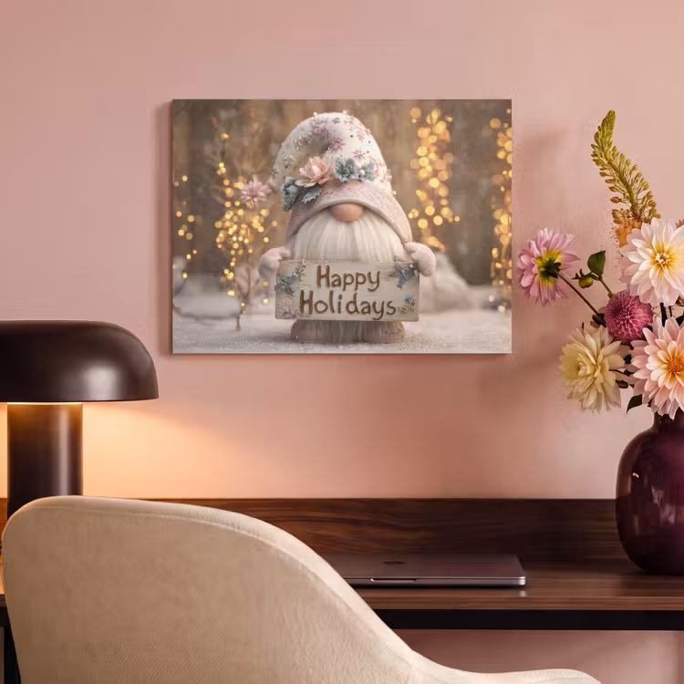 Akoestisch schilderij - Kerst - Gnome - Bord - Kleurrijk — 4