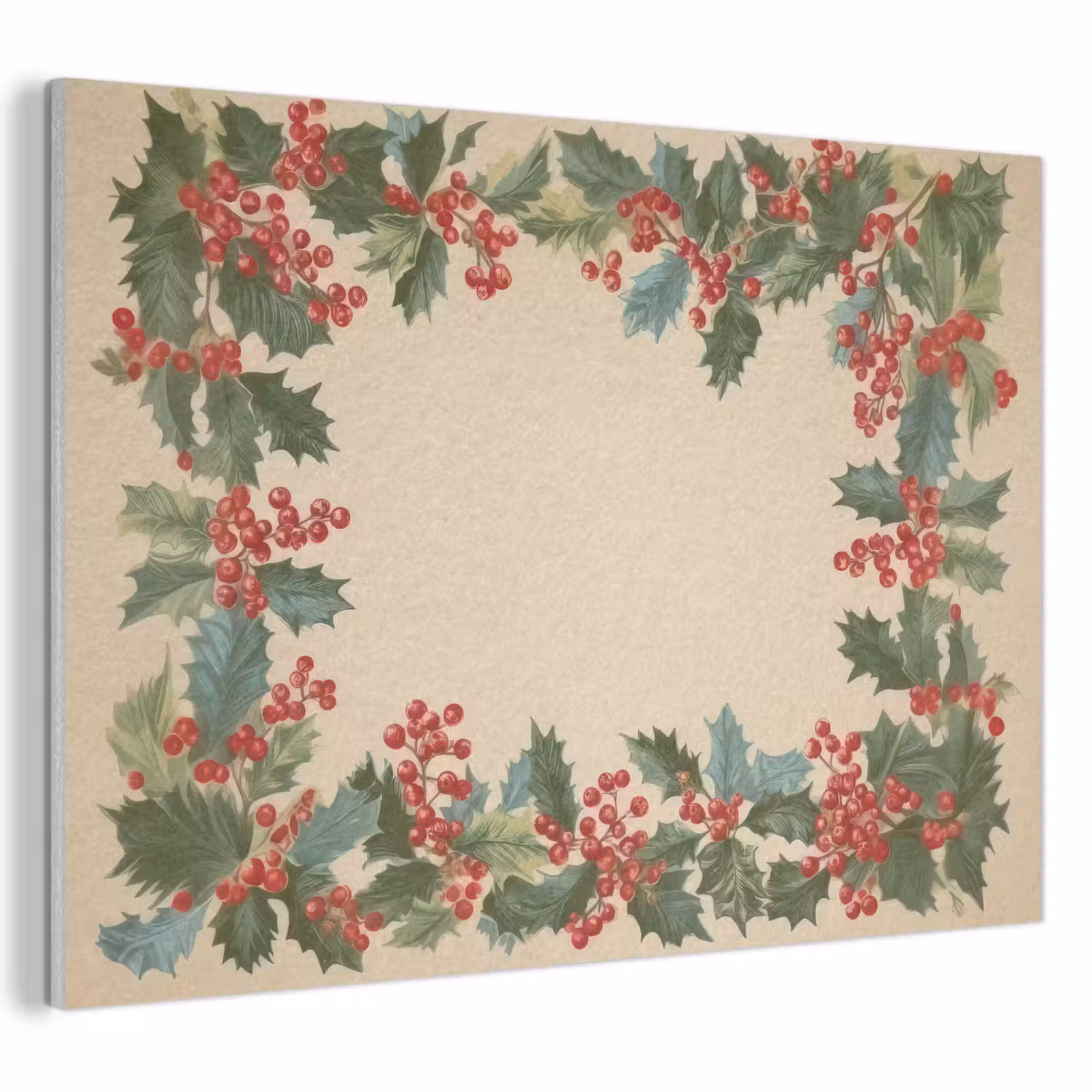 Akoestisch schilderij - Hulstrand - Bessen - Beige — 1