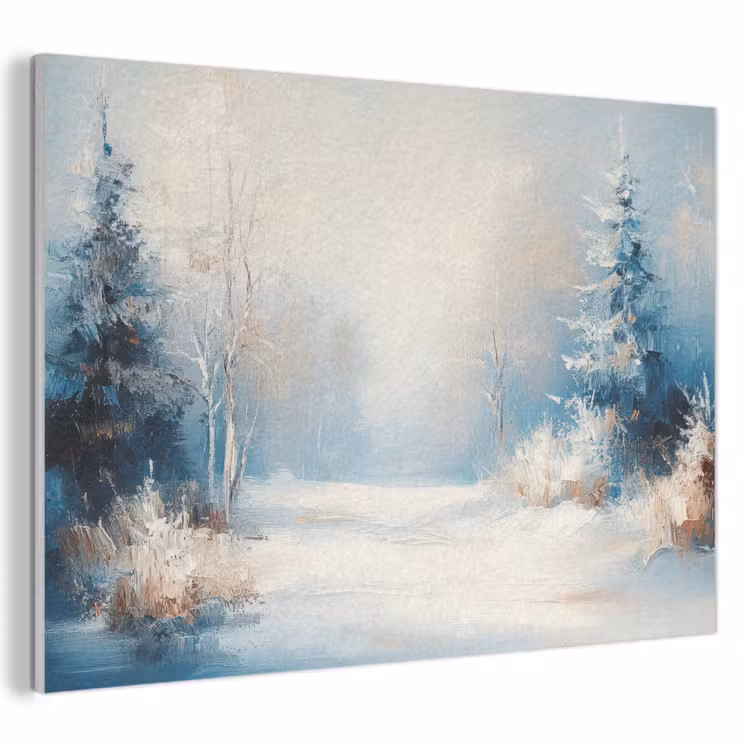 Akoestisch schilderij - Bos - Winter - Natuur - Abstract - Sneeuw — 1