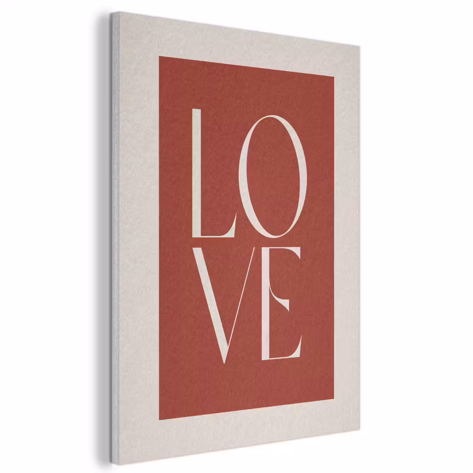 Akoestisch schilderij - Love - Rood - Minimalistisch — 1