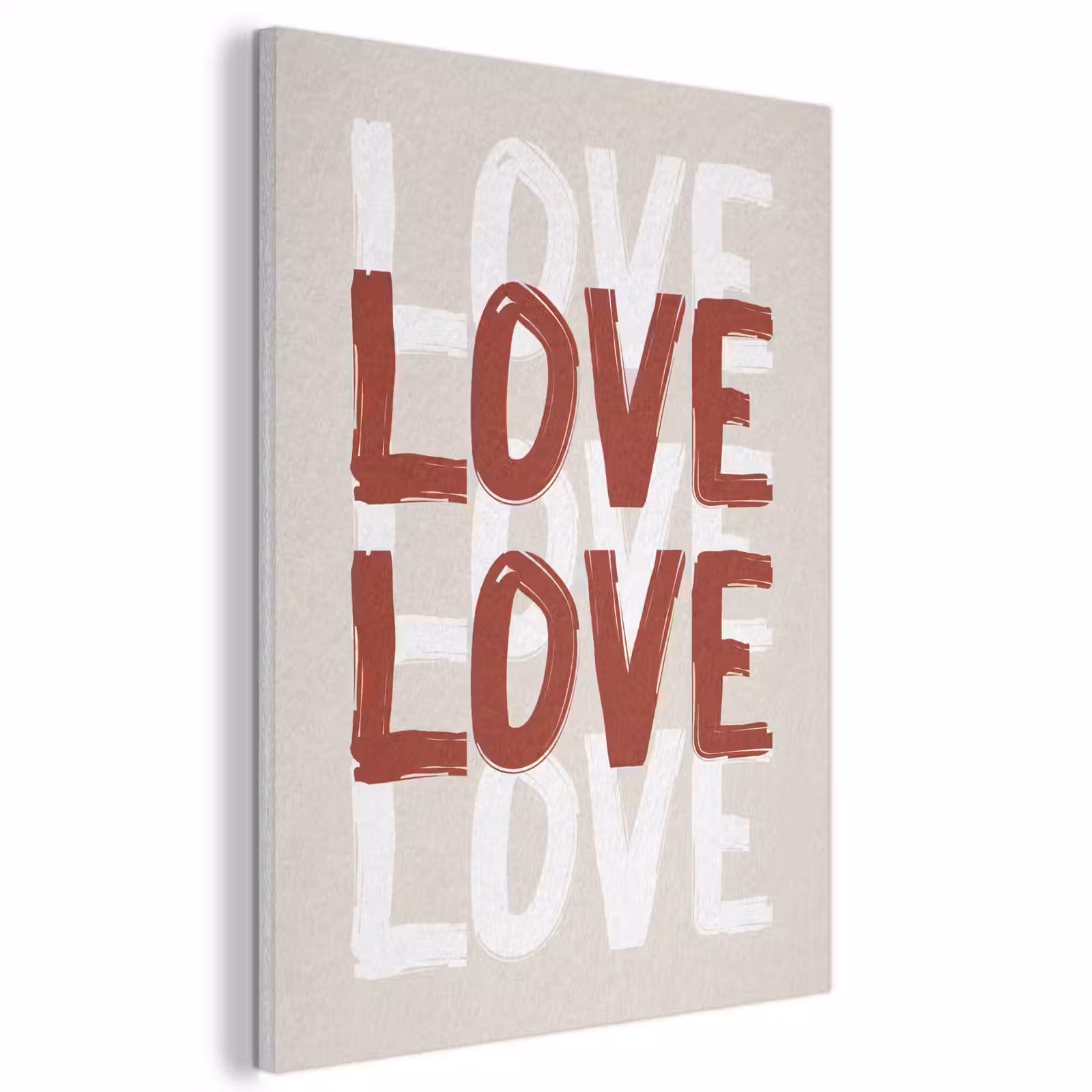 Akoestisch schilderij - Love - Rood - Tekst — 1