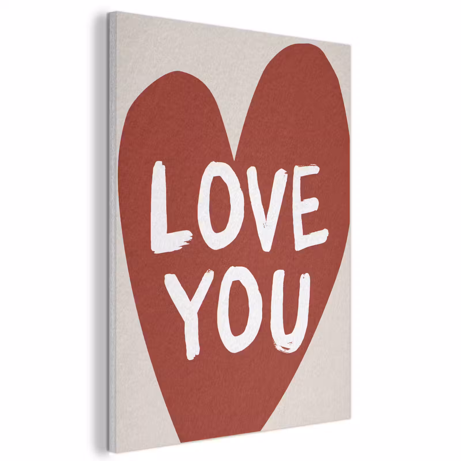 Akoestisch schilderij - Loveyou - Hart - Rood — 1