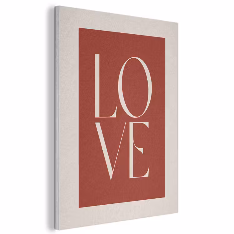 Akoestisch schilderij - Love - Rood - Minimalistisch — 1