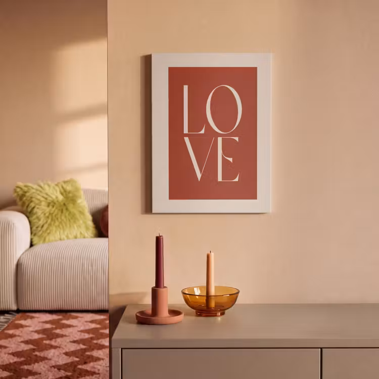 Akoestisch schilderij - Love - Rood - Minimalistisch — 2