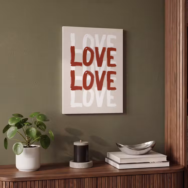 Akoestisch schilderij - Love - Rood - Tekst — 4