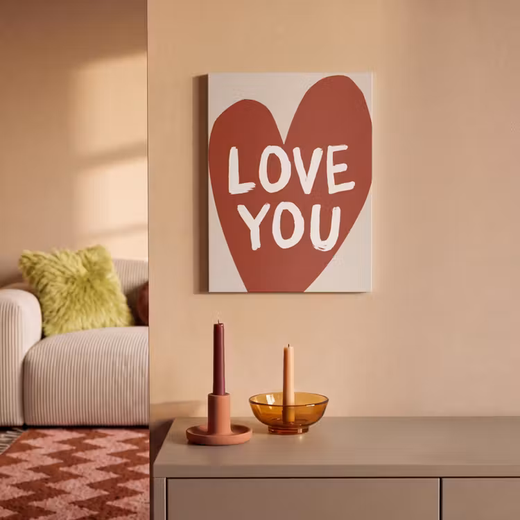 Akoestisch schilderij - Loveyou - Hart - Rood — 2
