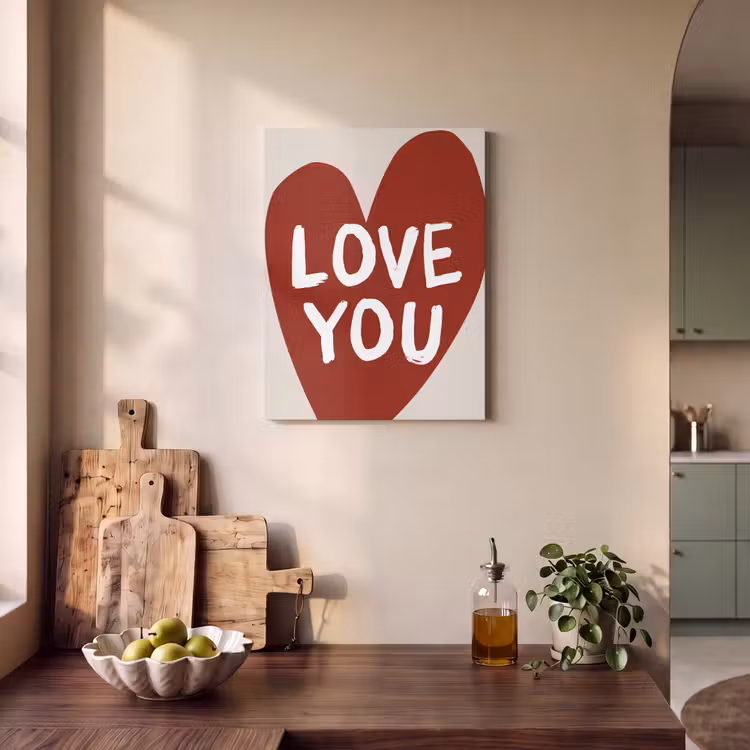 Akoestisch schilderij - Loveyou - Hart - Rood — 3