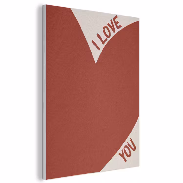 Akoestisch schilderij - Loveyou - Rood - Hart — 1