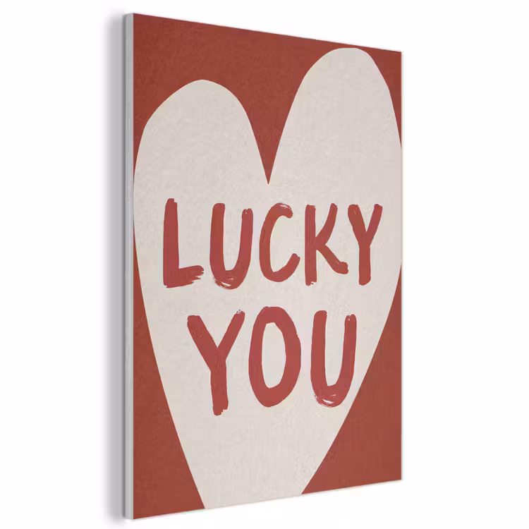 Akoestisch schilderij - Lucky - Hart - Rood — 1