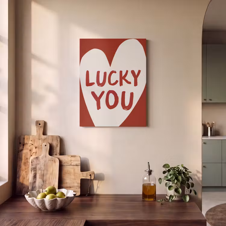 Akoestisch schilderij - Lucky - Hart - Rood — 3