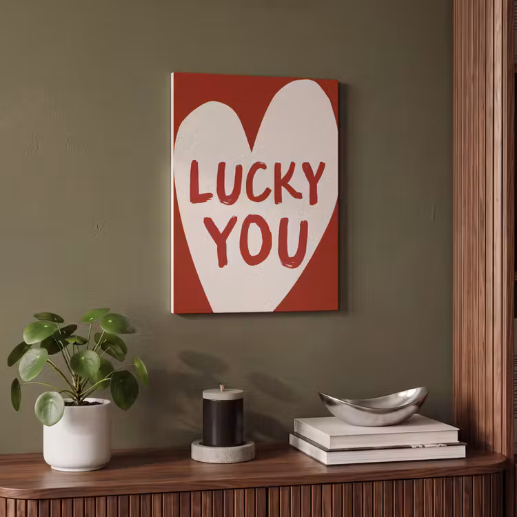 Akoestisch schilderij - Lucky - Hart - Rood — 4
