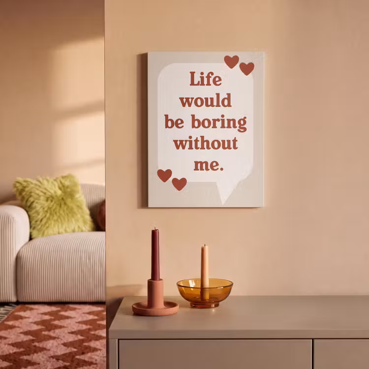 Akoestisch schilderij - Quote - Tekstballon - Hartjes — 2