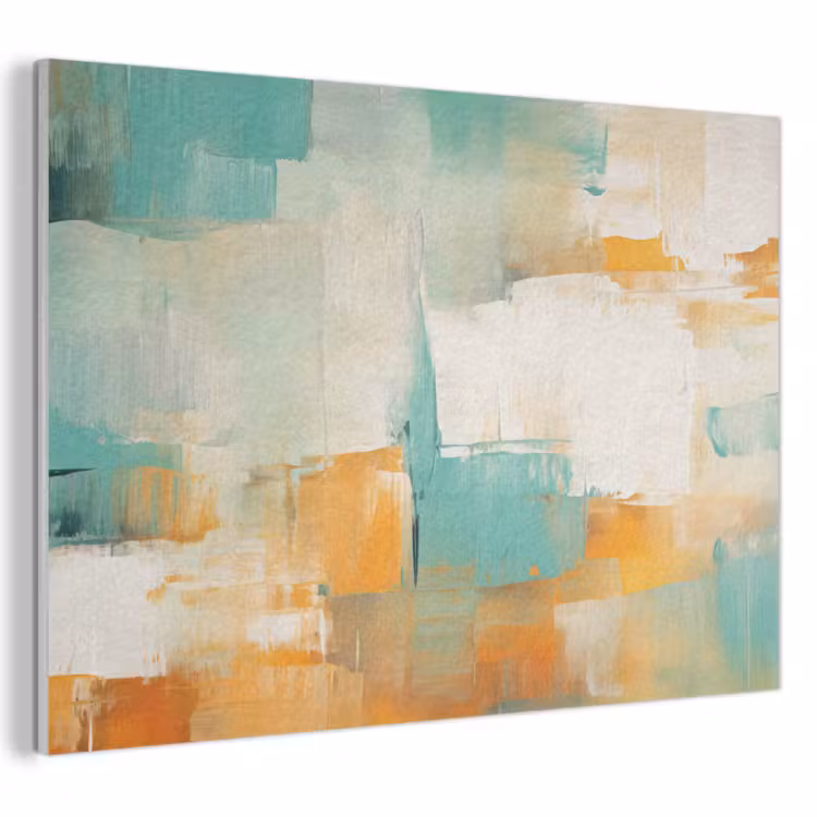 Akoestisch schilderij - Kunst - Abstract - Blauw - Wit — 1