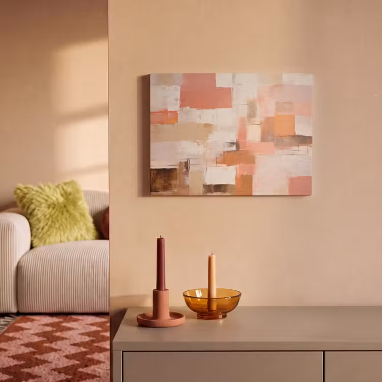 Akoestisch schilderij - Kunst - Roze - Abstract — 2