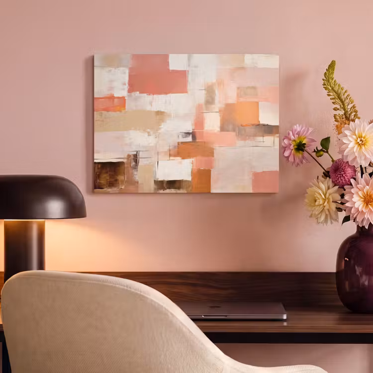 Akoestisch schilderij - Kunst - Roze - Abstract — 4