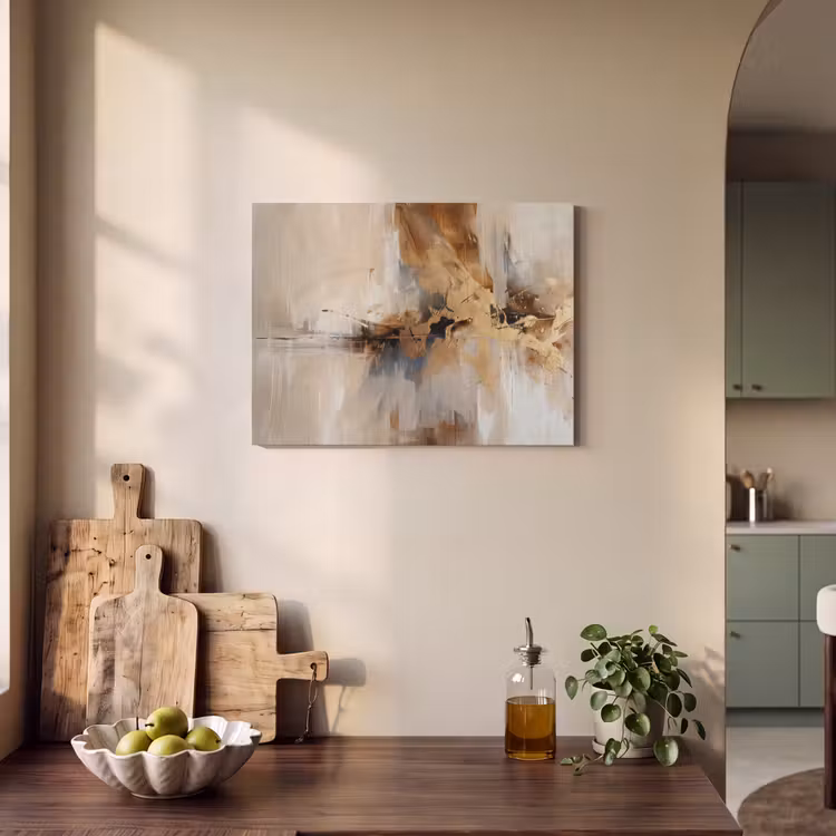 Akoestisch schilderij - Modern - Bruin - Abstract - Beige — 3