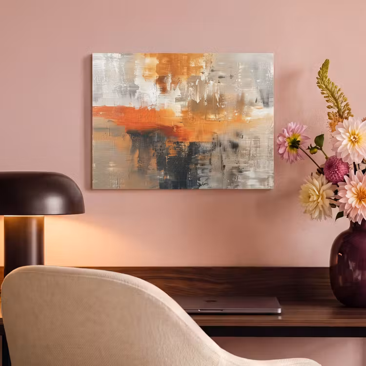Akoestisch schilderij - Moderne kunst - Abstract - Goud - Grijs — 4