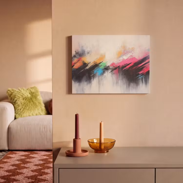 Akoestisch schilderij - Dynamisch - Abstract - Kleurrijk - Zwart — 2