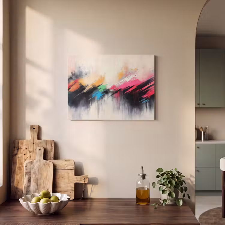 Akoestisch schilderij - Dynamisch - Abstract - Kleurrijk - Zwart — 3