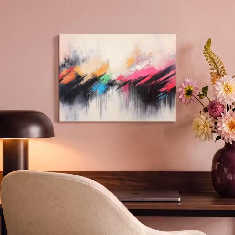 Akoestisch schilderij - Dynamisch - Abstract - Kleurrijk - Zwart — 4