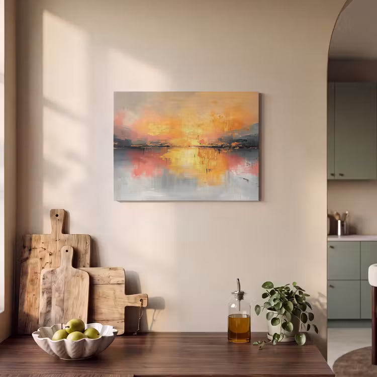 Akoestisch schilderij - Modern - Abstract - Goud - Roze — 3