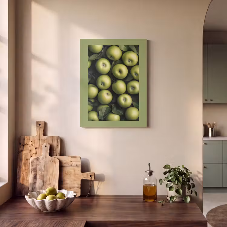 Akoestisch schilderij - Appels - Groen - bladeren — 3