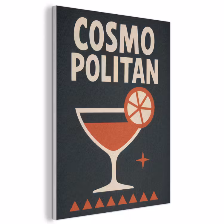 Akoestisch schilderij - Cocktail - Zwart - Illustratie — 1