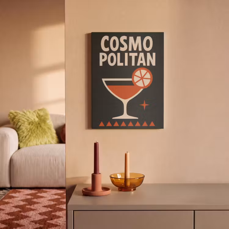 Akoestisch schilderij - Cocktail - Zwart - Illustratie — 2