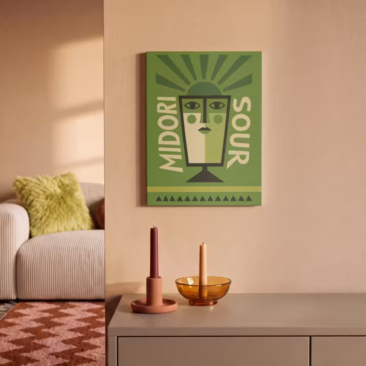 Akoestisch schilderij - Grafisch - Art - Cocktail - Groen — 2