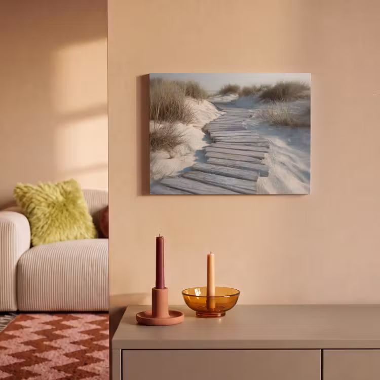 Akoestisch schilderij - Pad - Planken - Duinen - Gras — 2