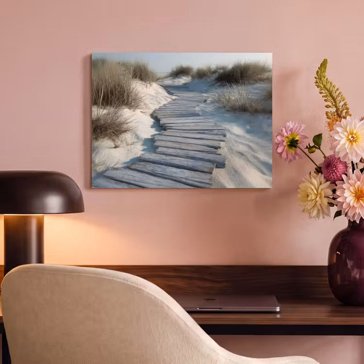 Akoestisch schilderij - Pad - Planken - Duinen - Gras — 4