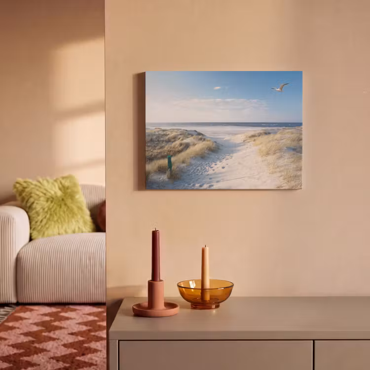 Akoestisch schilderij - Duin - Meeuw - Strand - Zee - Zon — 2