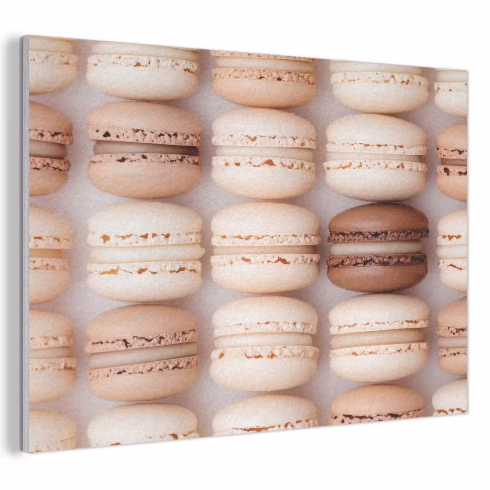 Akoestisch schilderij - Macarons - Beige - Bruin — 1
