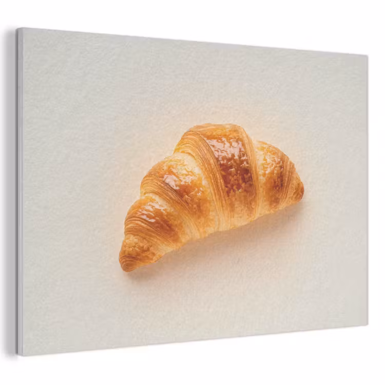 Akoestisch schilderij - Croissant - Brood - Beige — 1