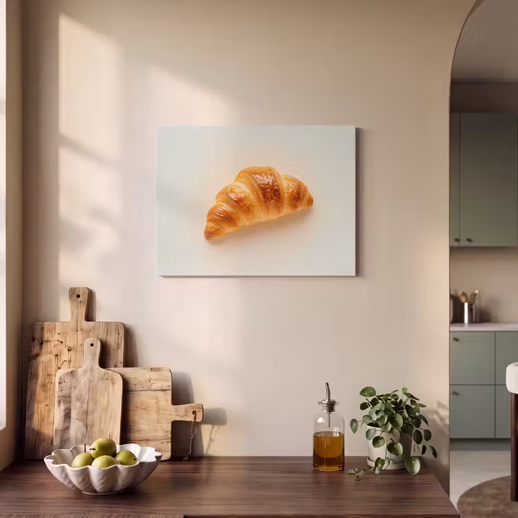 Akoestisch schilderij - Croissant - Brood - Beige — 3