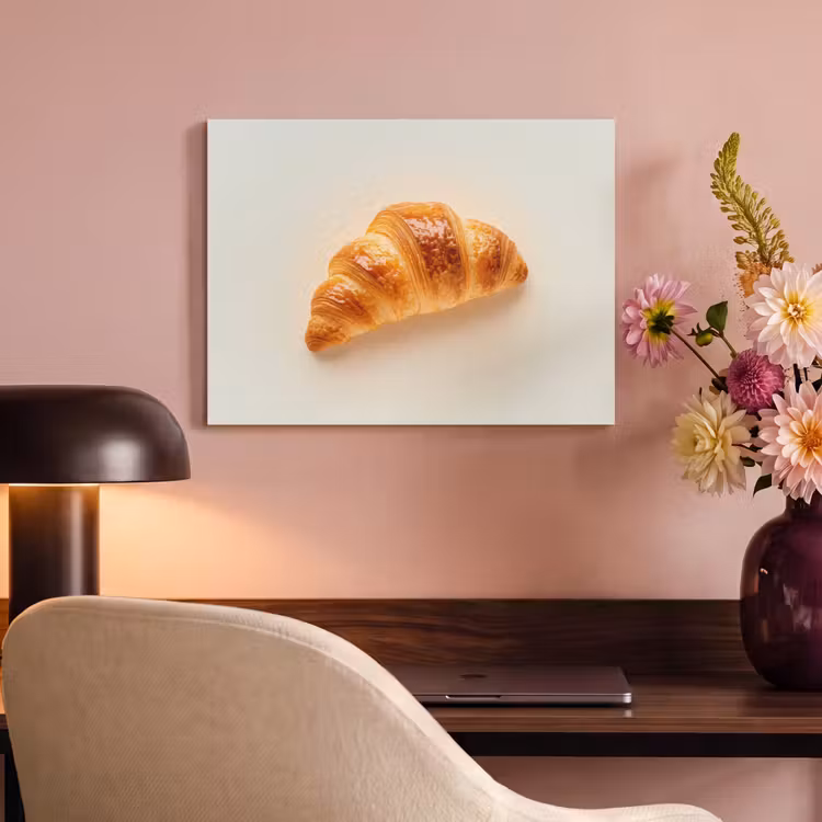 Akoestisch schilderij - Croissant - Brood - Beige — 4