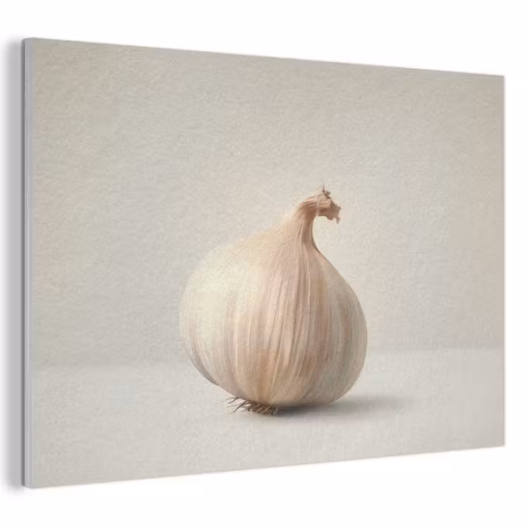 Akoestisch schilderij - Knoflook - Natuurlijk - Beige — 1
