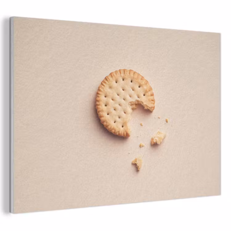 Akoestisch schilderij - Koekje - Kruimels - beige — 1