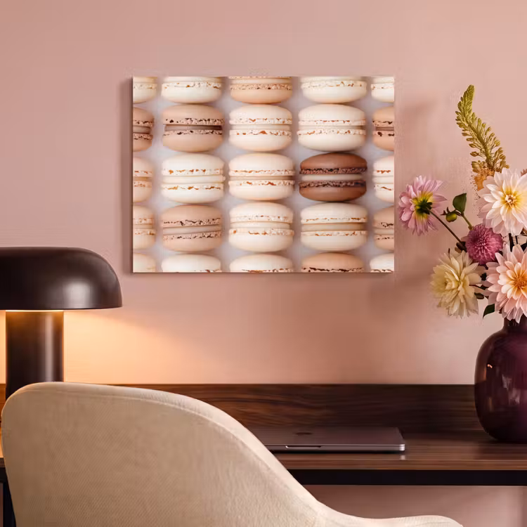 Akoestisch schilderij - Macarons - Beige - Bruin — 4