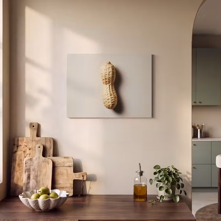 Akoestisch schilderij - Pinda - Ruw - Beige — 3