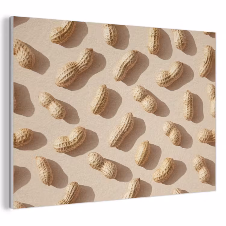 Akoestisch schilderij - Pinda's - Patroon - Beige — 1