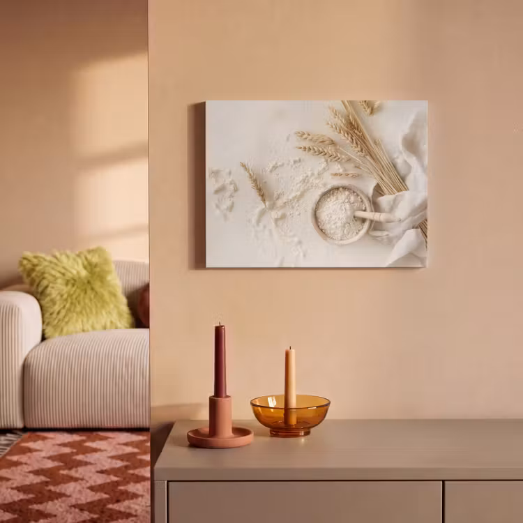 Akoestisch schilderij - Bloem - Hout - Tarwe — 2