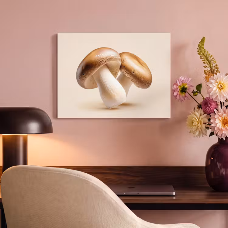 Akoestisch schilderij - Champignons - Zacht - Beige — 4