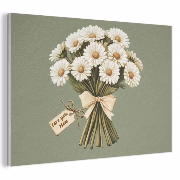 Akoestisch schilderij - Lint - Boeket - Groen - Quote — 1