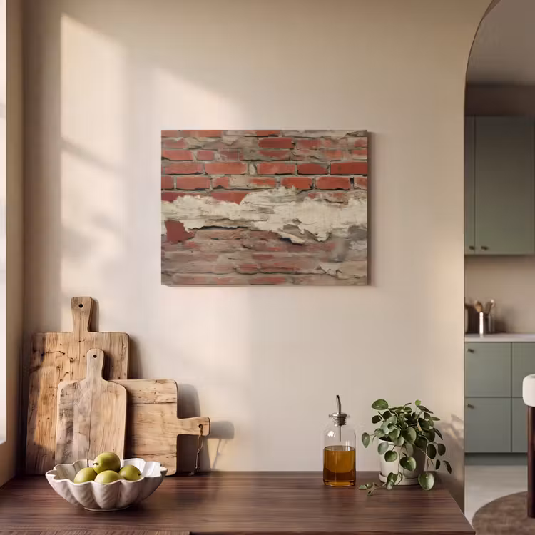 Akoestisch schilderij - Muur - Baksteen - Verweerd — 3