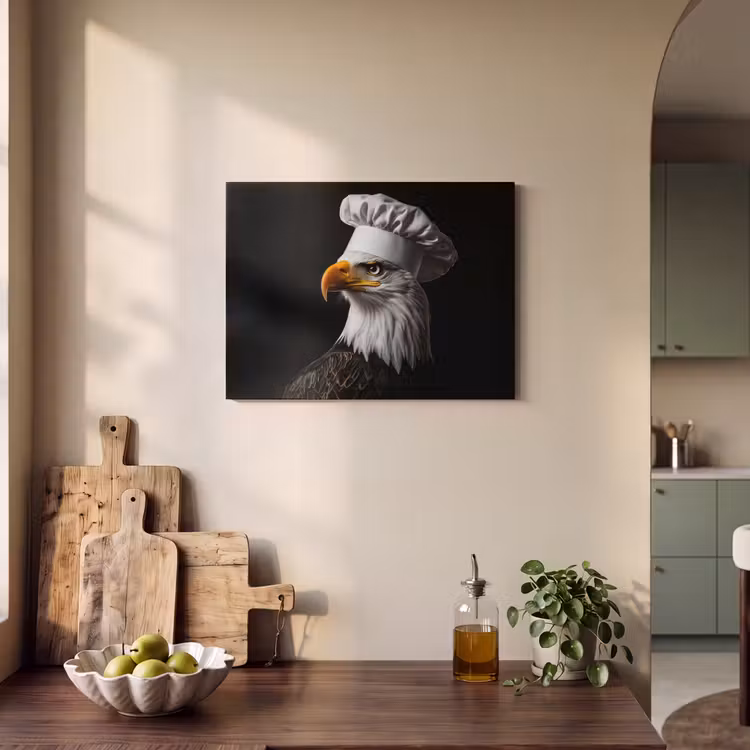 Akoestisch schilderij - Arend -Amerika - Koksmuts - Vogel - Stoer — 3