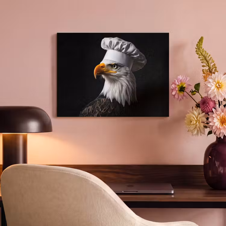 Akoestisch schilderij - Arend -Amerika - Koksmuts - Vogel - Stoer — 4