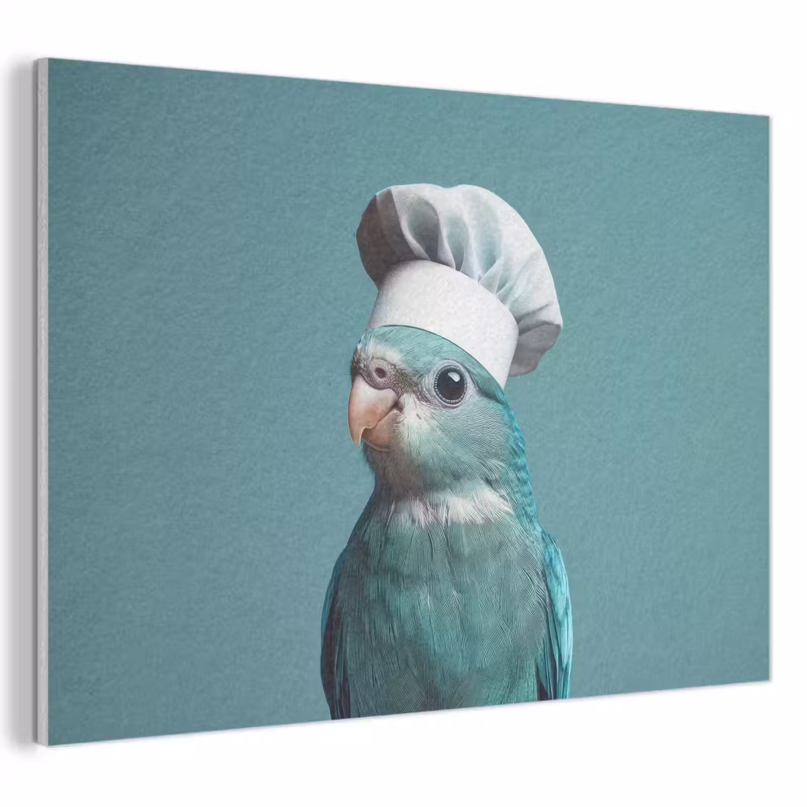 Akoestisch schilderij - Parkiet - Vogel - Koksmuts - Cute — 1