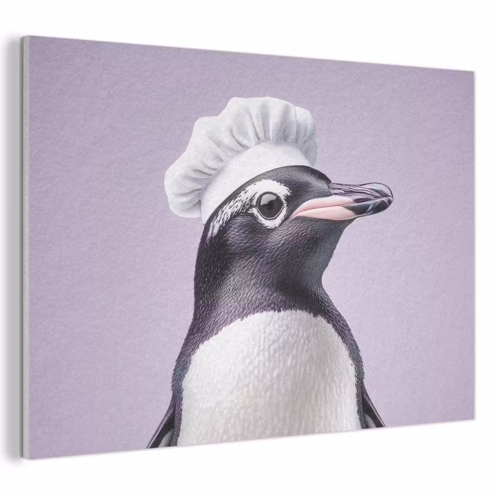 Akoestisch schilderij - Pinguïn - Koksmuts - Lief - Paars — 1