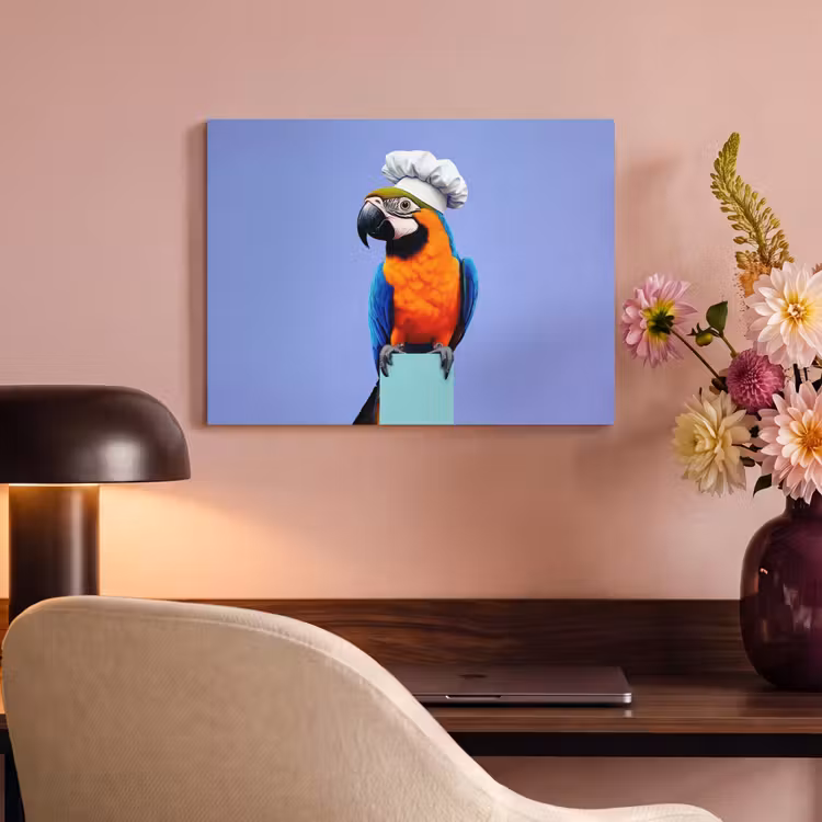Akoestisch schilderij - Papegaai - Koksmuts - Vogel - Leuk — 4